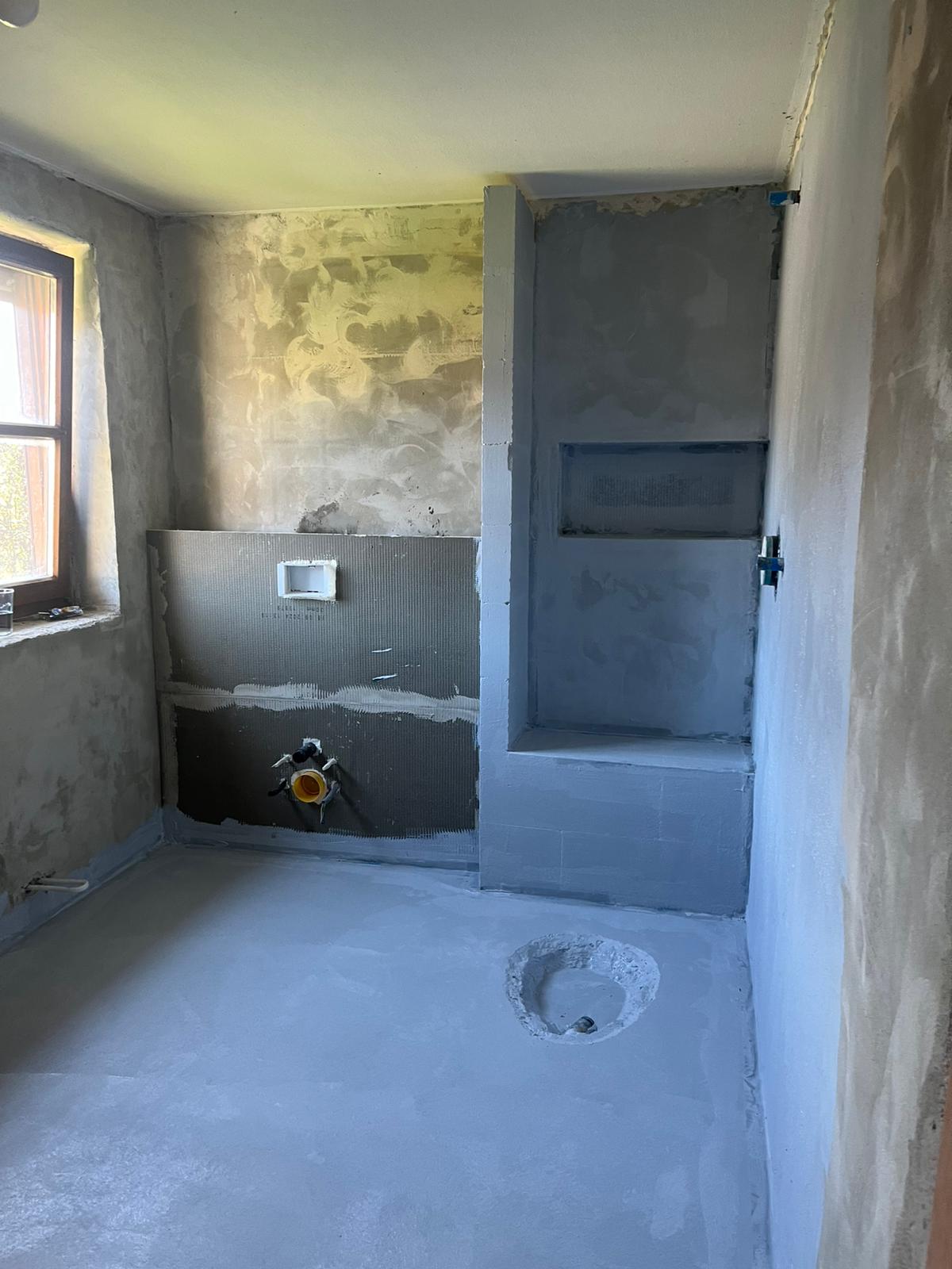 Badsanierung Bad 02 zweite Bauphase